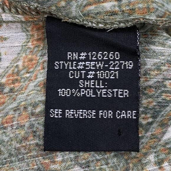 Velvet Heart Sheer Button Down Blouse Long Sleeve Size XS - Picture 9 of 10